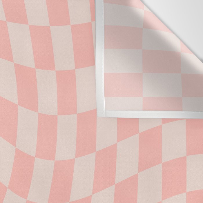 Check VII - Pink Twist â Checkerboard Print Wall Tapestry Gallery Image 3