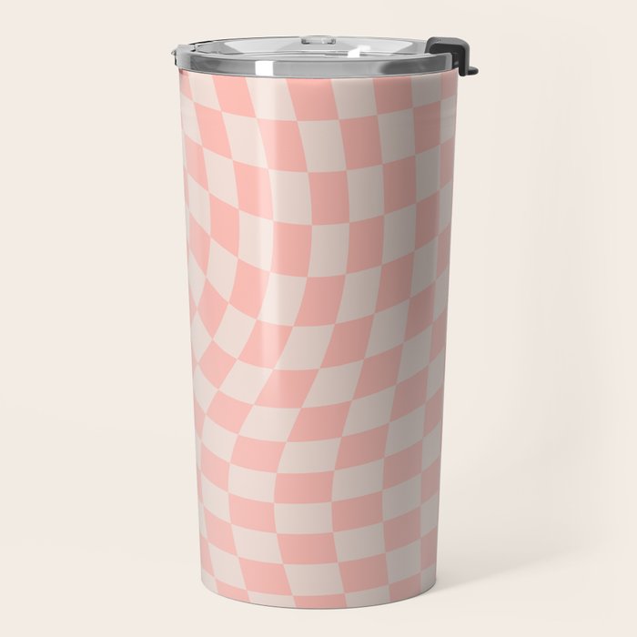 Check VII - Pink Twist â Checkerboard Print Travel Mug Gallery Image 2