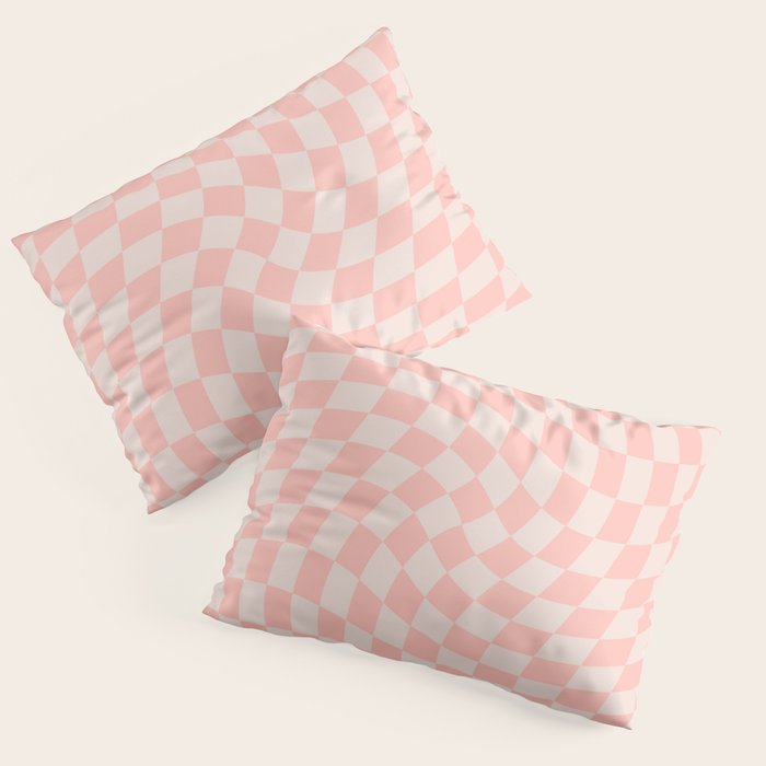 Check VII - Pink Twist â Checkerboard Print Pillow Sham Gallery Image 3