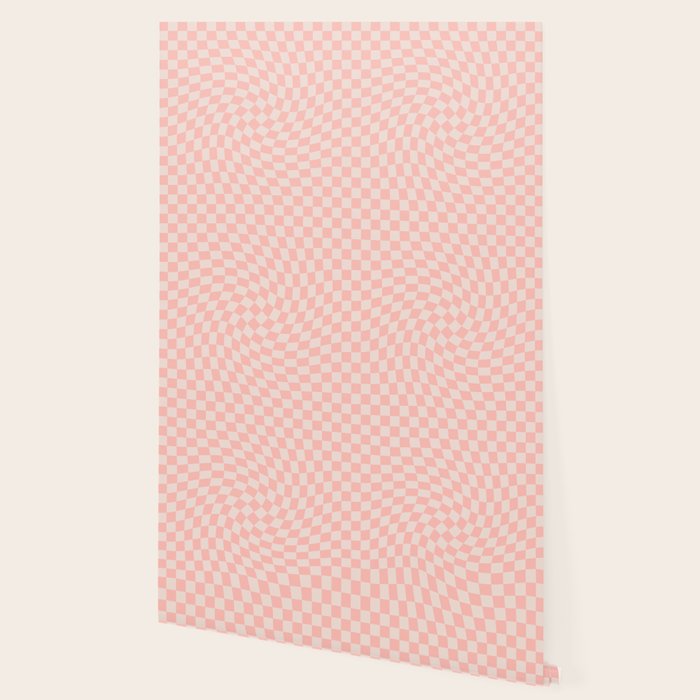 Check VII - Pink Twist â Checkerboard Print Wallpaper Gallery Image 2