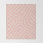 Check VII - Pink Twist â Checkerboard Print Throw Blanket Gallery Image 2