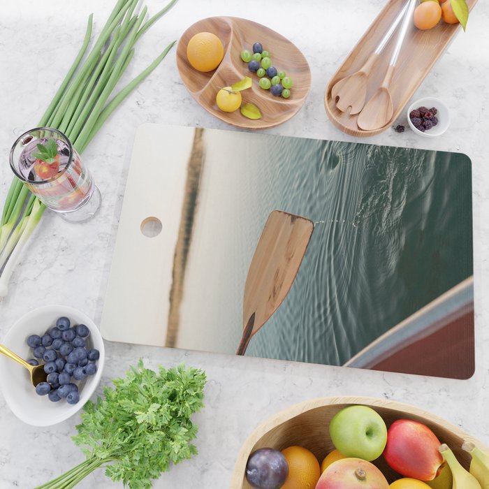 Sunrise Canoe #3 Cutting Board Gallery Image 2