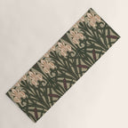 William Morris Iris Golden Green Art Yoga Mat Gallery Image 1