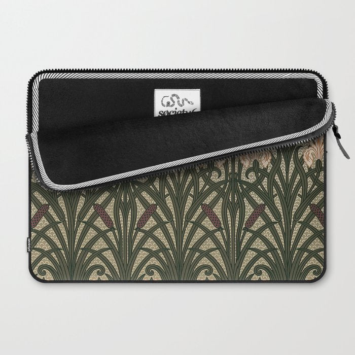 William Morris Iris Golden Green Art Laptop Sleeve Gallery Image 2