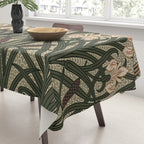 William Morris Iris Golden Green Art Tablecloth Gallery Image 3