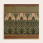 William Morris Iris Golden Green Art Wood Wall Art Gallery Image 1