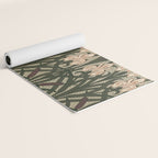 William Morris Iris Golden Green Art Yoga Mat Gallery Image 2