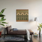 William Morris Iris Golden Green Art Wood Wall Art Gallery Image 2