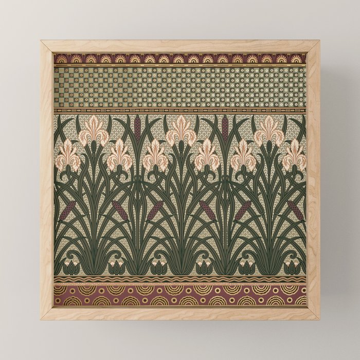 William Morris Iris Golden Green Art Mini Art Print Gallery Image 1