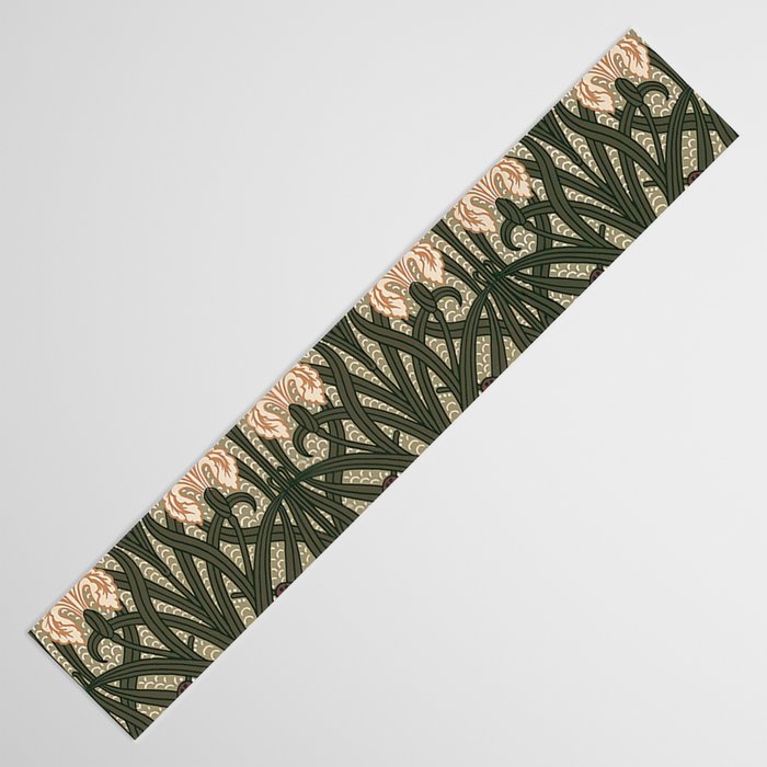 William Morris Iris Golden Green Art Table Runner Gallery Image 3
