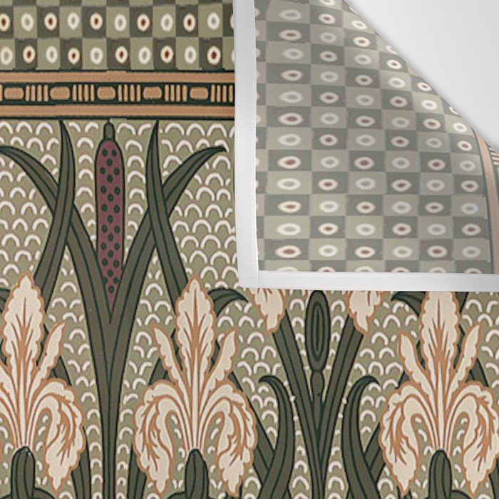 William Morris Iris Golden Green Art Wall Tapestry Gallery Image 3