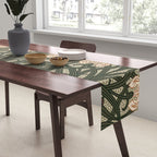 William Morris Iris Golden Green Art Table Runner Gallery Image 2