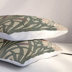 William Morris Iris Golden Green Art Pillow Sham Gallery Image 3