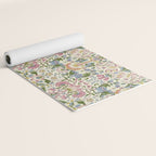 William Morris Vintage Lodden Blush Pink & Woad Blue Yoga Mat Gallery Image 2