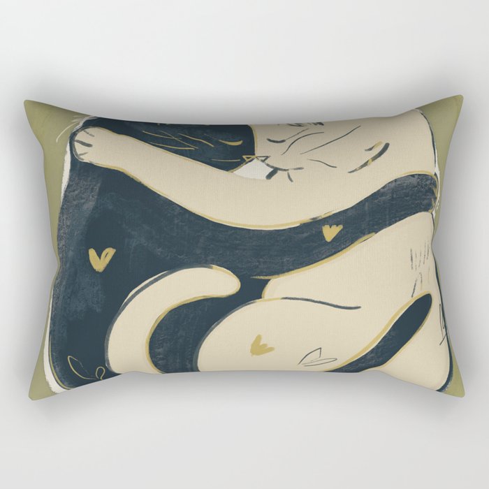 Cats In Love Rectangular Pillow Gallery Image 2