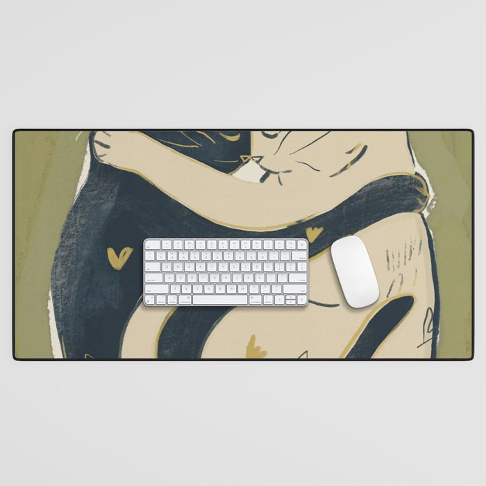 Cats In Love Desk Mat Gallery Image 1