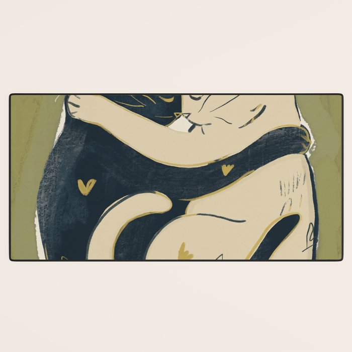 Cats In Love Desk Mat Gallery Image 3