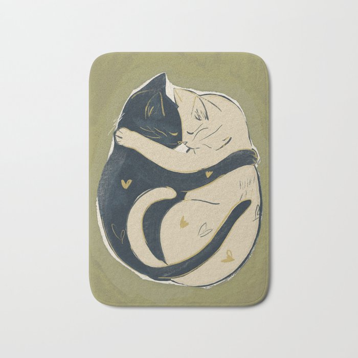 Cats In Love Bath Mat Gallery Image 1