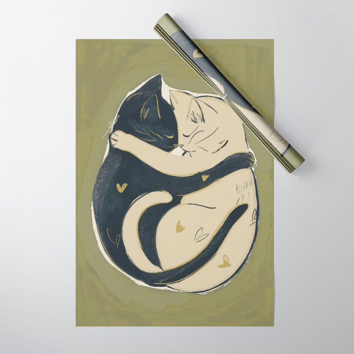 Cats In Love Wrapping Paper Gallery Image 1