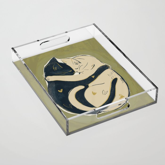 Cats In Love Acrylic Tray Gallery Image 1