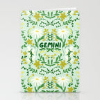 Gemini Retro Folk Art Stationery Card Gallery Image 2