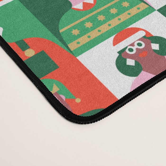 Diverse festive christmas people pattern Desk Mat Gallery Image 4