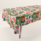 Diverse festive christmas people pattern Tablecloth Gallery Image 1