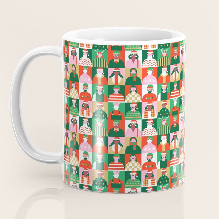Diverse festive christmas people pattern Coffee Mug Gallery Image 3