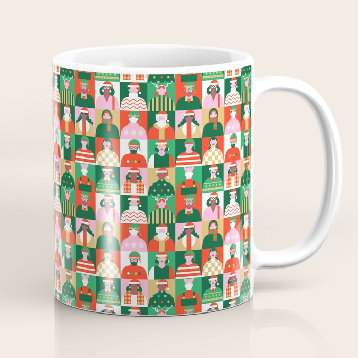 Diverse festive christmas people pattern Coffee Mug Gallery Image 1