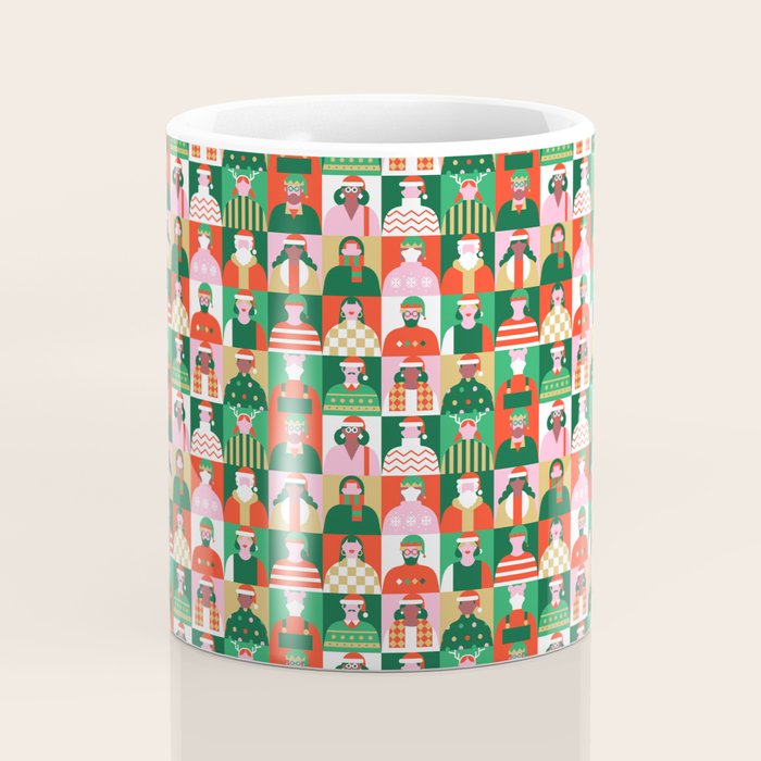 Diverse festive christmas people pattern Coffee Mug Gallery Image 4