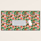 Diverse festive christmas people pattern Desk Mat Gallery Image 1