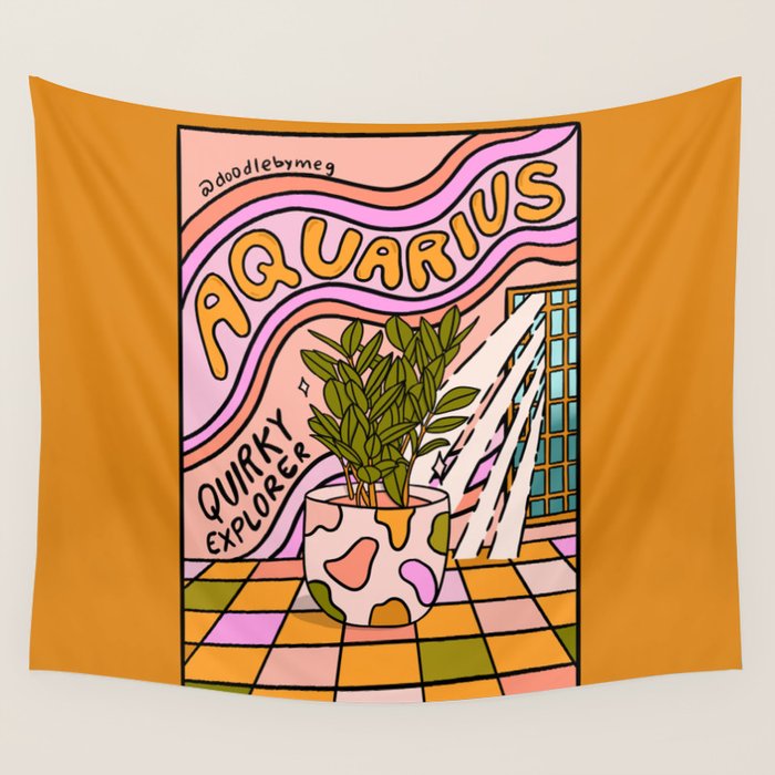 Aquarius Plant Wall Tapestry Gallery Image 4