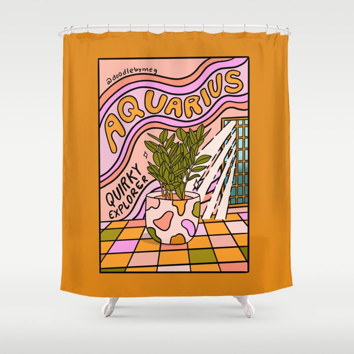 Aquarius Plant Shower Curtain Gallery Image 1