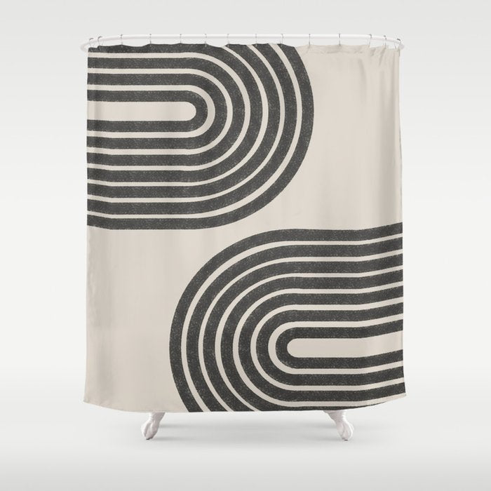 Woodblok Rainbow Art Shower Curtain Gallery Image 1