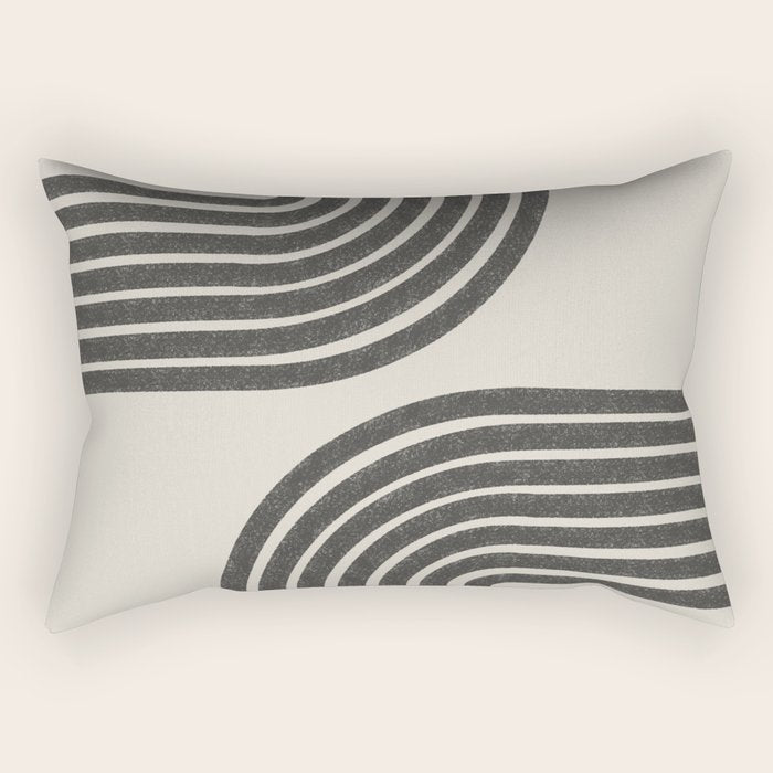 Woodblok Rainbow Art Rectangular Pillow Gallery Image 1