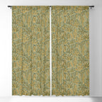 Cactus Desert - green and gold Window Curtain Gallery Image 5