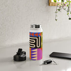 Geometric Bold Colorful Play Pattern Water Bottle Gallery Image 4