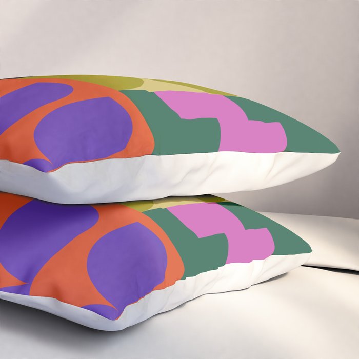 Geometric Bold Colorful Play Pattern Pillow Sham Gallery Image 3