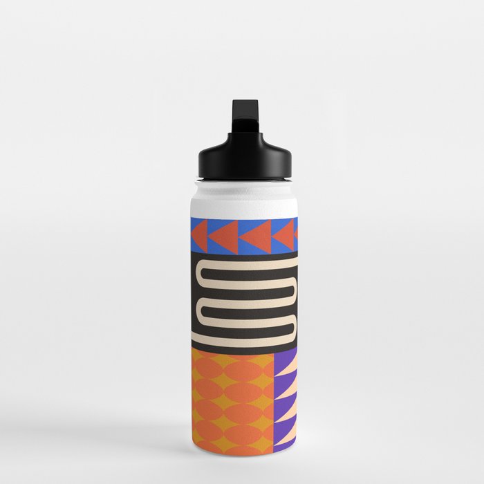 Geometric Bold Colorful Play Pattern Water Bottle Gallery Image 3