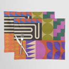 Geometric Bold Colorful Play Pattern Placemat Gallery Image 1