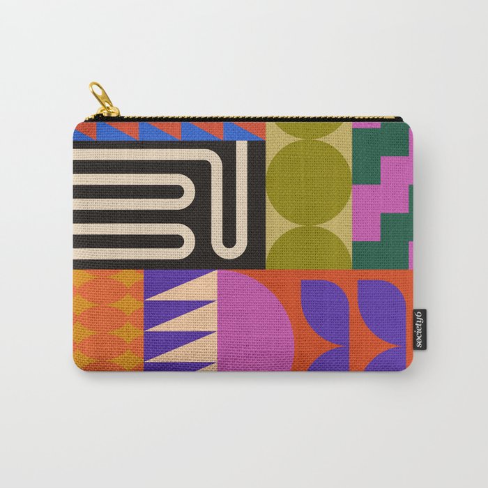 Geometric Bold Colorful Play Pattern Carry All Pouch Gallery Image 1