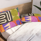 Geometric Bold Colorful Play Pattern Pillow Sham Gallery Image 2