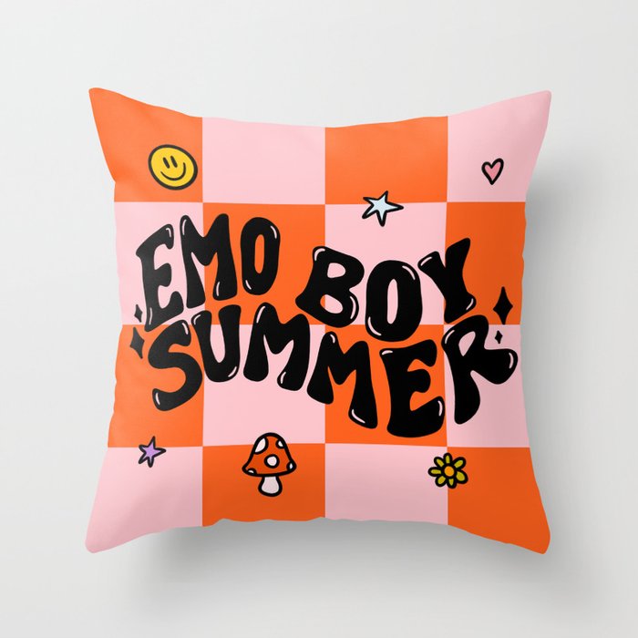 Emo Boy Summer Throw Pillow Gallery Image 6