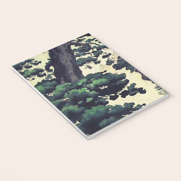 Autumn Rain in Yama - Summer Green Island Forest Ukiyoe Nature Landscape Notebook Gallery Image 3