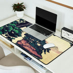 Autumn Rain in Yama - Summer Green Island Forest Ukiyoe Nature Landscape Desk Mat Gallery Image 2