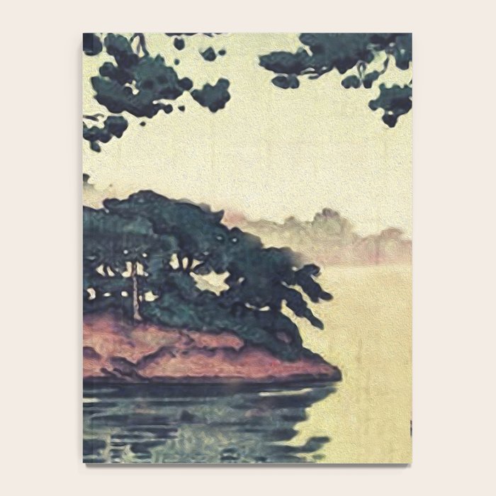 Autumn Rain in Yama - Summer Green Island Forest Ukiyoe Nature Landscape Notebook Gallery Image 4