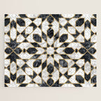 Black and white marble Moroccan mosaic Jigsaw Puzzle Gallery Image 1