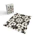 Black and white marble Moroccan mosaic Jigsaw Puzzle Gallery Image 2