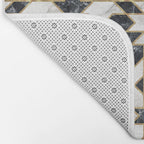 Black and white marble Moroccan mosaic Bath Mat Gallery Image 2