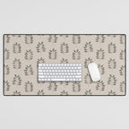 noble branches - pewter and olive Desk Mat Gallery Image 1